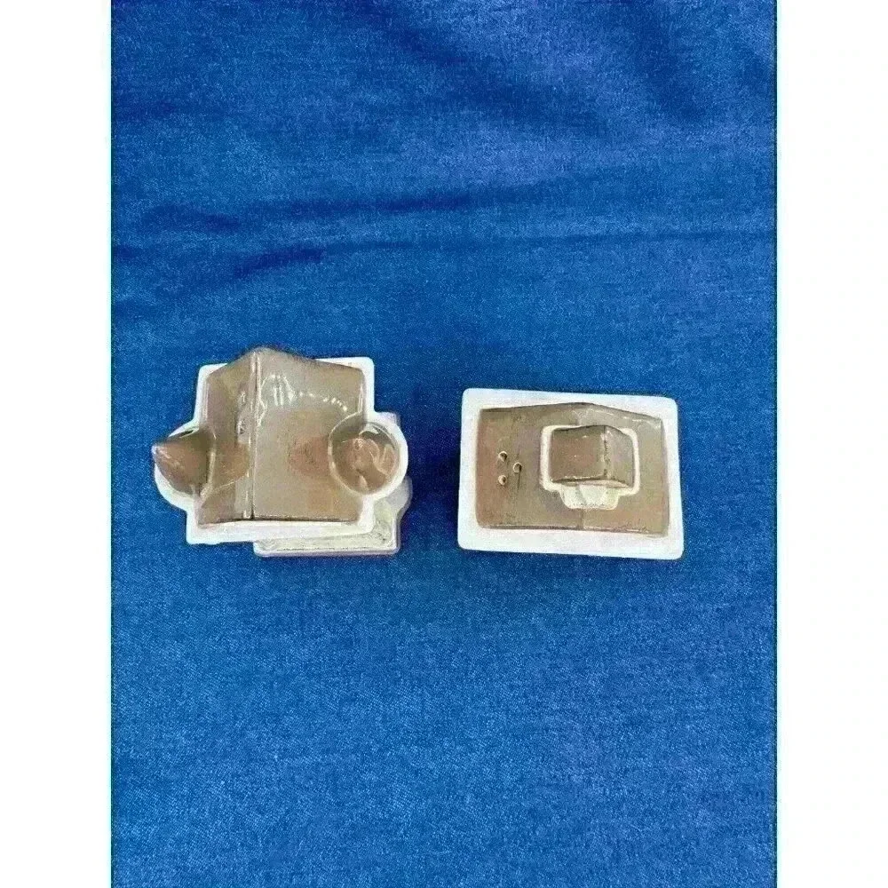 Vintage‎ Church Temple Religion Ceramic Salt & Pepper Shakers With Stand